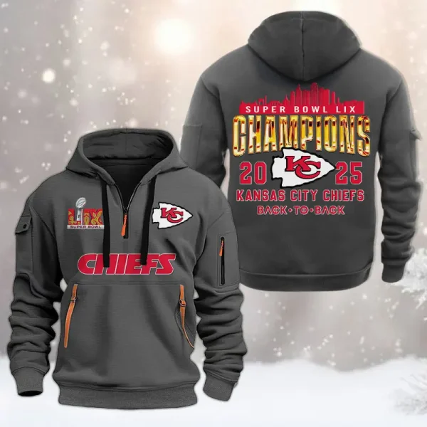 SPECIAL LIMITED EDITION IN 2025-Kansas City Chiefs DMHT1589 Zip Hoodie Multicolor - Image 3