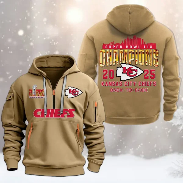 SPECIAL LIMITED EDITION IN 2025-Kansas City Chiefs DMHT1589 Zip Hoodie Multicolor - Image 5