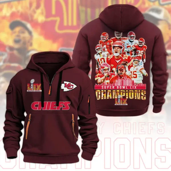 SPECIAL LIMITED EDITION IN 2025-Kansas City Chiefs DMHT1590 Zip Hoodie Multicolor