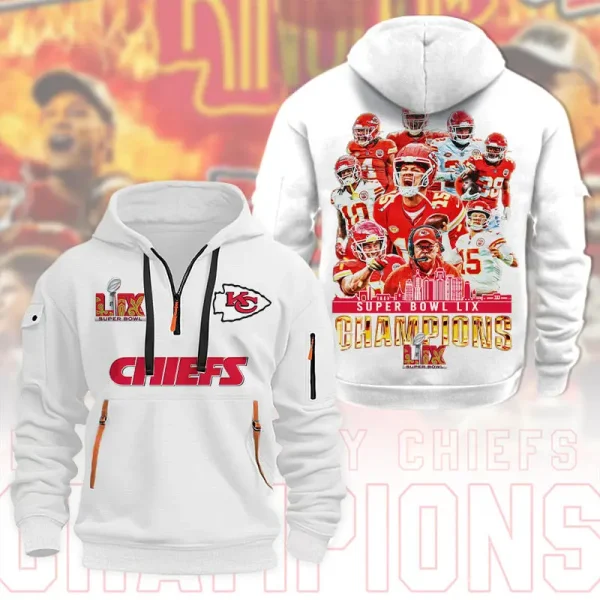 SPECIAL LIMITED EDITION IN 2025-Kansas City Chiefs DMHT1590 Zip Hoodie Multicolor - Image 2