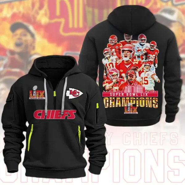 SPECIAL LIMITED EDITION IN 2025-Kansas City Chiefs DMHT1590 Zip Hoodie Multicolor - Image 3