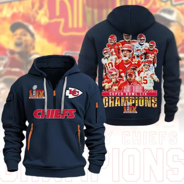 SPECIAL LIMITED EDITION IN 2025-Kansas City Chiefs DMHT1590 Zip Hoodie Multicolor - Image 4