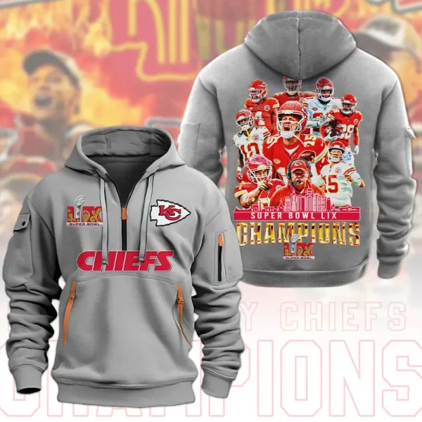 SPECIAL LIMITED EDITION IN 2025-Kansas City Chiefs DMHT1590 Zip Hoodie Multicolor - Image 6