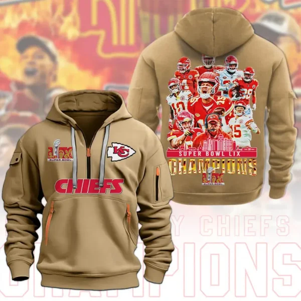 SPECIAL LIMITED EDITION IN 2025-Kansas City Chiefs DMHT1590 Zip Hoodie Multicolor - Image 7