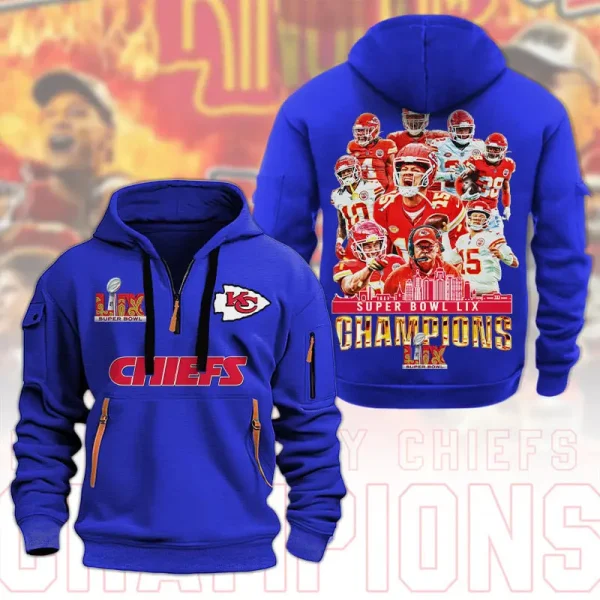 SPECIAL LIMITED EDITION IN 2025-Kansas City Chiefs DMHT1590 Zip Hoodie Multicolor - Image 8