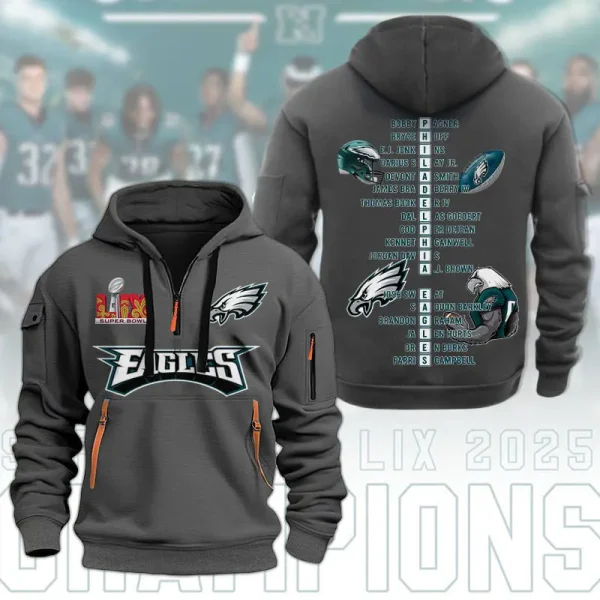 SPECIAL LIMITED EDITION IN 2025-Philadelphia Eagles DMHT1593 Zip Hoodie Multicolor - Image 4