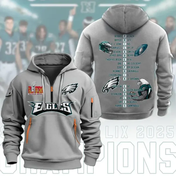 SPECIAL LIMITED EDITION IN 2025-Philadelphia Eagles DMHT1593 Zip Hoodie Multicolor - Image 5