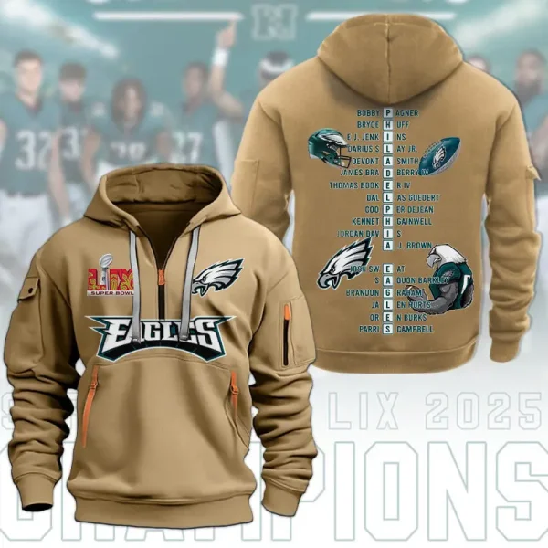 SPECIAL LIMITED EDITION IN 2025-Philadelphia Eagles DMHT1593 Zip Hoodie Multicolor - Image 6