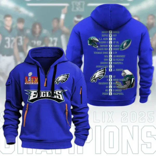 SPECIAL LIMITED EDITION IN 2025-Philadelphia Eagles DMHT1593 Zip Hoodie Multicolor - Image 7