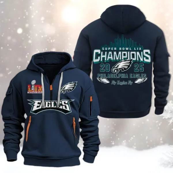 SPECIAL LIMITED EDITION IN 2025-Philadelphia Eagles DMHT1588 Zip Hoodie Multicolor - Image 2