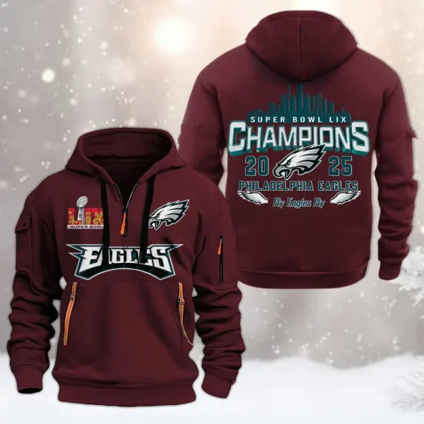 SPECIAL LIMITED EDITION IN 2025-Philadelphia Eagles DMHT1588 Zip Hoodie Multicolor - Image 8