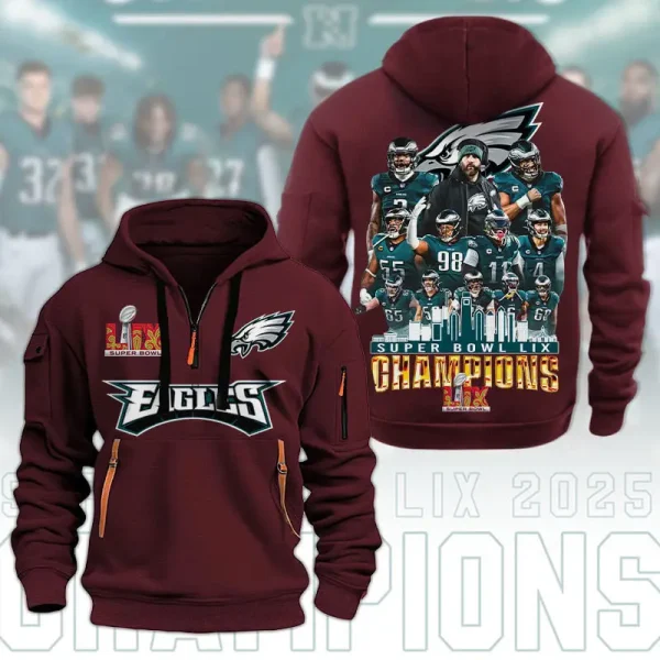 SPECIAL LIMITED EDITION IN 2025 - Philadelphia Eagles DMHT1591 Zip Hoodie Multicolor - Image 8