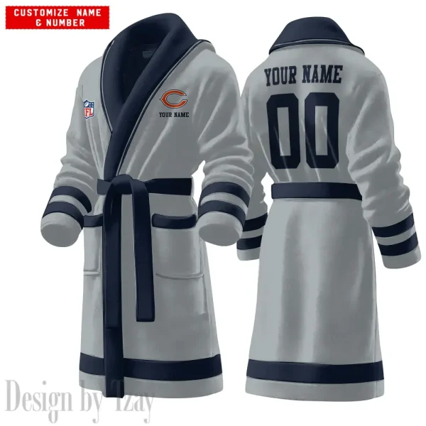 Chicago Bears Luxurious Comfort Meets Sporty Style Bathrobe SPTBATHROBE088