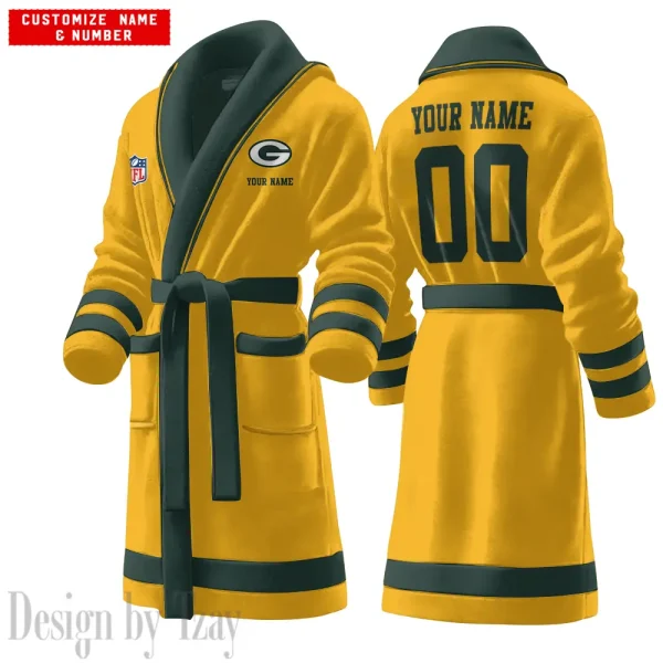 Green Bay Packers Luxurious Comfort Meets Sporty Style Bathrobe SPTBATHROBE093