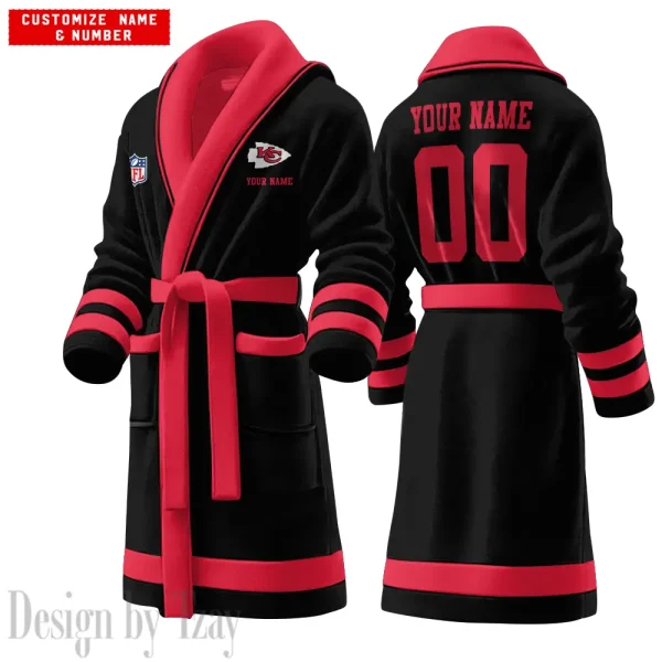 Kansas City Chiefs Luxurious Comfort Meets Sporty Style Bathrobe SPTBATHROBE095