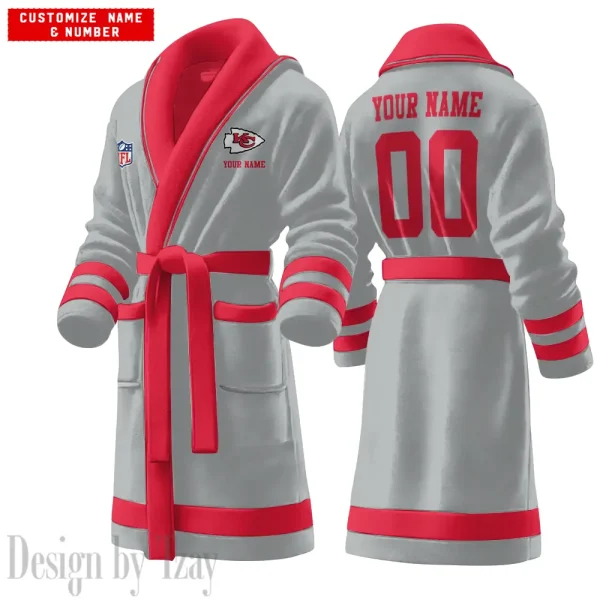 Kansas City Chiefs Luxurious Comfort Meets Sporty Style Bathrobe SPTBATHROBE096