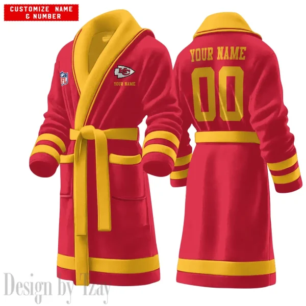 Kansas City Chiefs Luxurious Comfort Meets Sporty Style Bathrobe SPTBATHROBE097