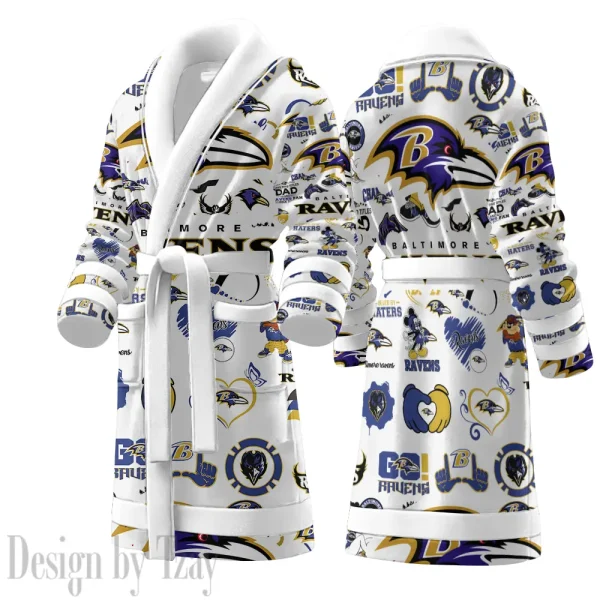 Baltimore Ravens Luxurious Comfort Meets Sporty Style Bathrobe SPTBATHROBE106