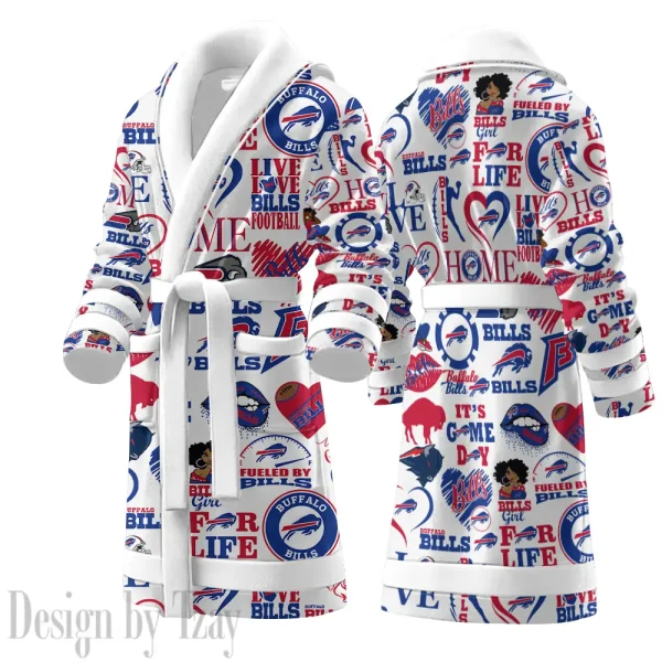 Buffalo Bills Luxurious Comfort Meets Sporty Style Bathrobe SPTBATHROBE107