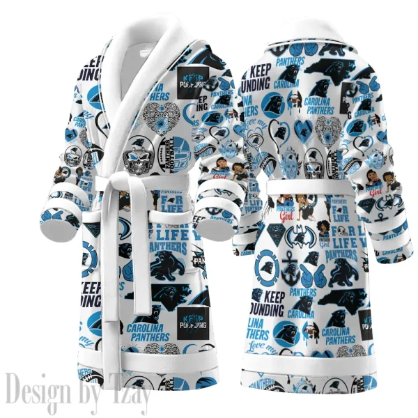 Carolina Panthers Luxurious Comfort Meets Sporty Style Bathrobe SPTBATHROBE108