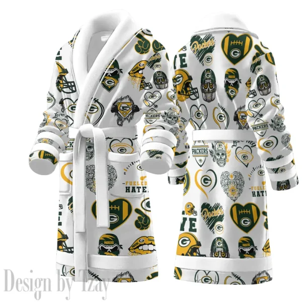 Green Bay Packers Luxurious Comfort Meets Sporty Style Bathrobe SPTBATHROBE113