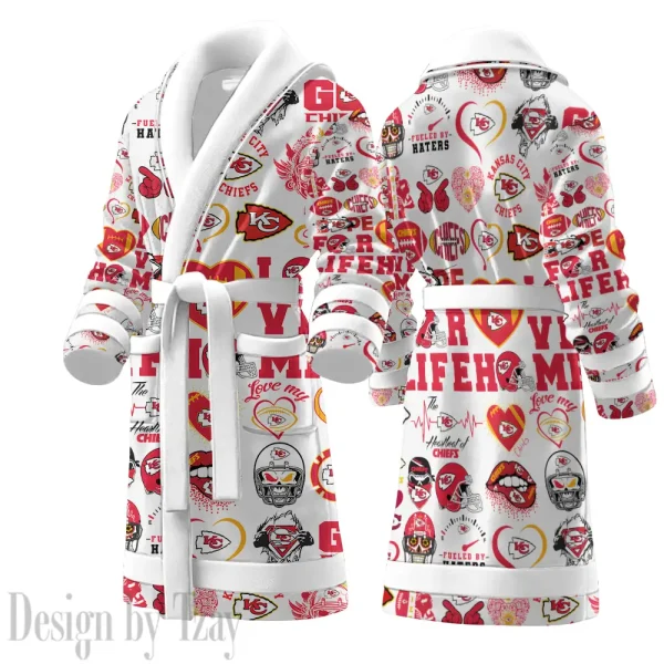 Kansas City Chiefs Luxurious Comfort Meets Sporty Style Bathrobe SPTBATHROBE114