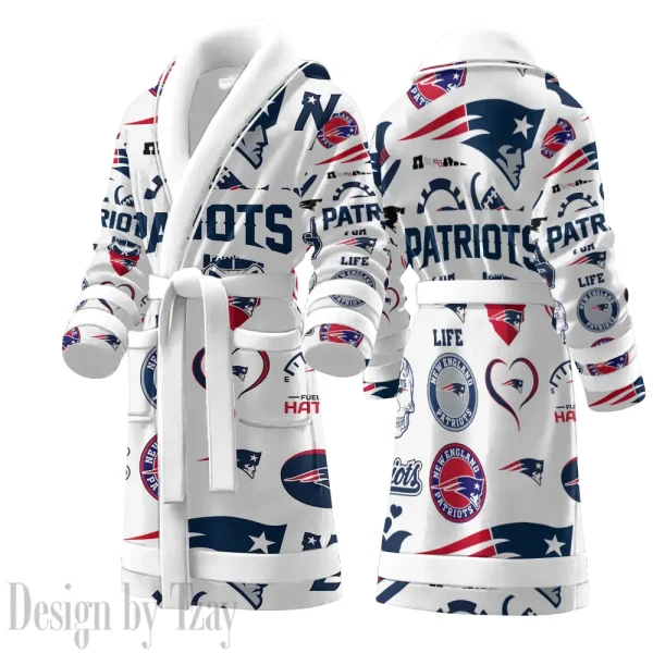 New England Patriots Luxurious Comfort Meets Sporty Style Bathrobe SPTBATHROBE119