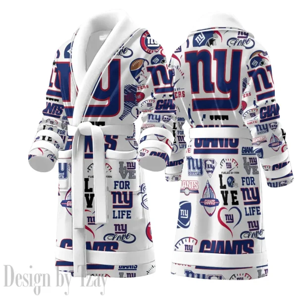 New York Giants Luxurious Comfort Meets Sporty Style Bathrobe SPTBATHROBE120