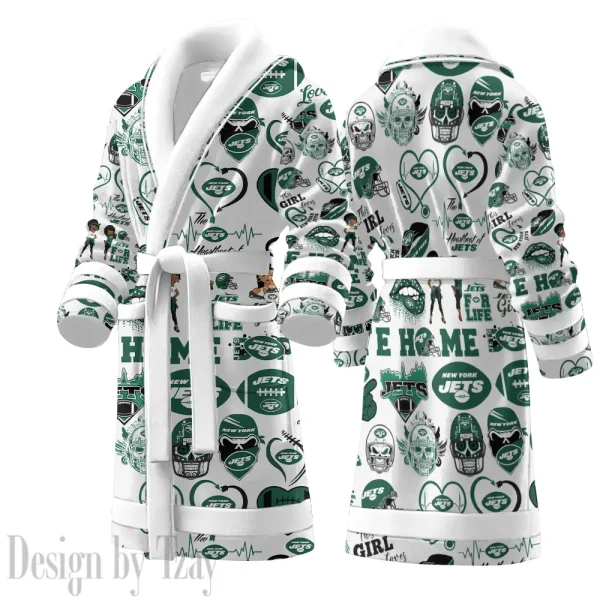 New York Jets Luxurious Comfort Meets Sporty Style Bathrobe SPTBATHROBE121