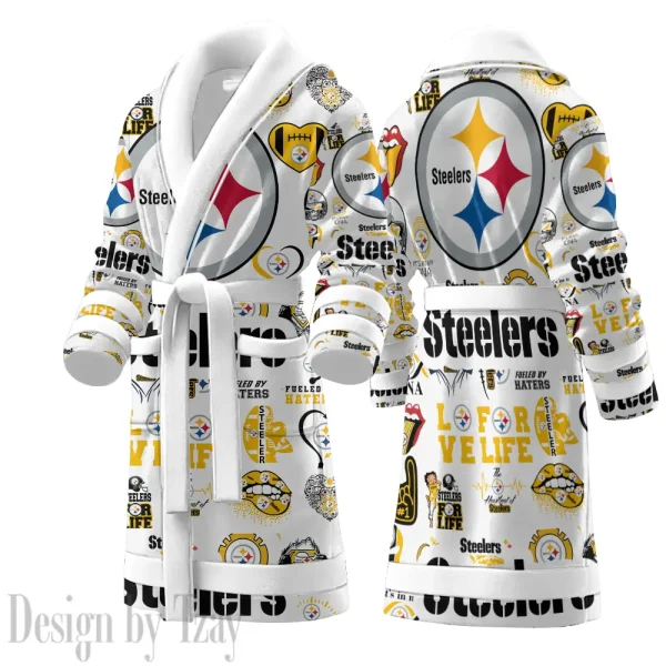 Pittsburgh Steelers Luxurious Comfort Meets Sporty Style Bathrobe SPTBATHROBE123