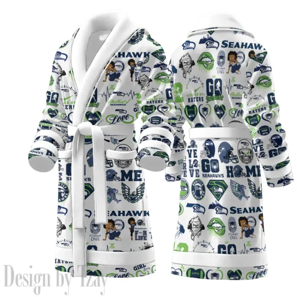 Seattle Seahawks Luxurious Comfort Meets Sporty Style Bathrobe SPTBATHROBE124