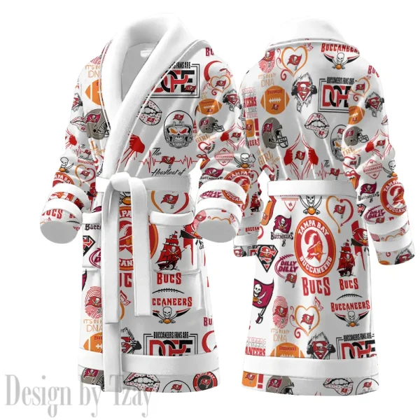 Tampa Bay Buccaneers Luxurious Comfort Meets Sporty Style Bathrobe SPTBATHROBE125