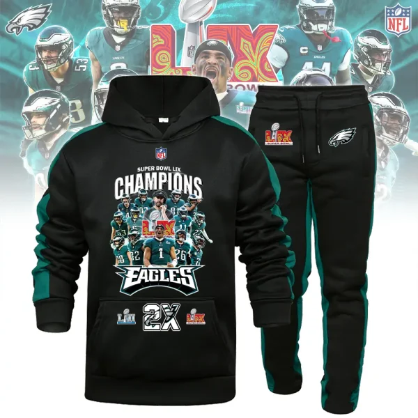 SPECIAL LIMITED EDITION IN 2025 - Philadelphia Eagles Combo Hoodie And Long Sweatpants AZCBHDJG724 - Image 2