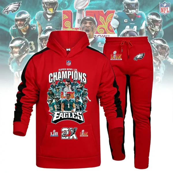 SPECIAL LIMITED EDITION IN 2025 - Philadelphia Eagles Combo Hoodie And Long Sweatpants AZCBHDJG724 - Image 3