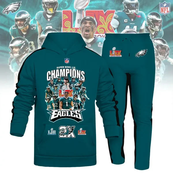 SPECIAL LIMITED EDITION IN 2025 - Philadelphia Eagles Combo Hoodie And Long Sweatpants AZCBHDJG724