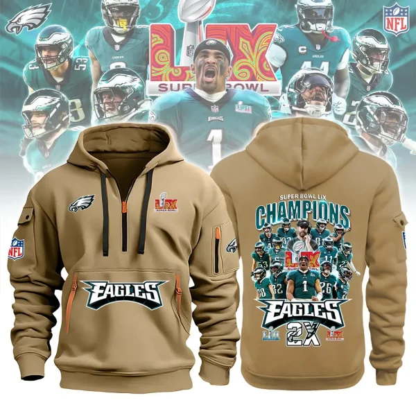 SPECIAL LIMITED EDITION IN 2025 - Philadelphia Eagles Heavy Hoodies AZHEAVYHD342 - Image 3