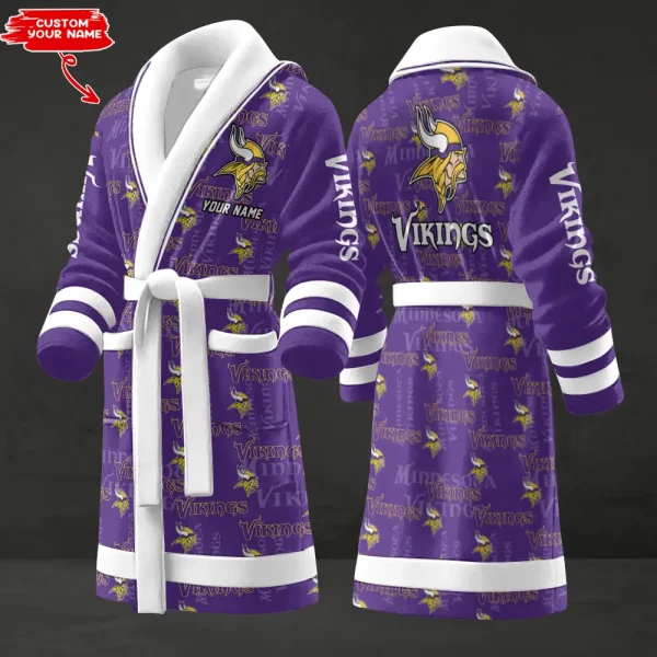 Minnesota Vikings Luxurious Comfort Meets Sporty Style Bathrobe SPTBATHROBE131