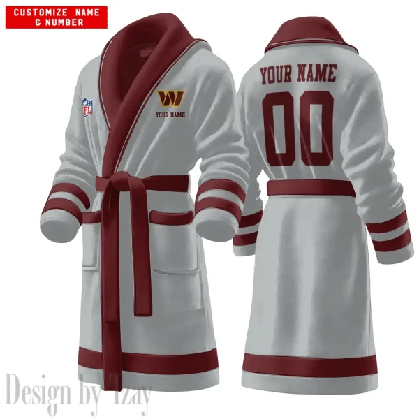 Washington Commanders Luxurious Comfort Meets Sporty Style Bathrobe SPTBATHROBE128