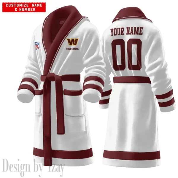 Washington Commanders Luxurious Comfort Meets Sporty Style Bathrobe SPTBATHROBE130