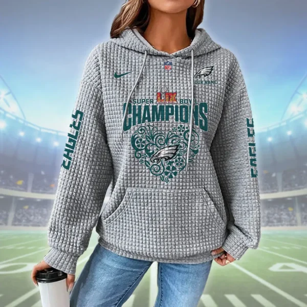 Philadelphia Eagles New Waffle Hoodies SPTNWH128 - Image 4