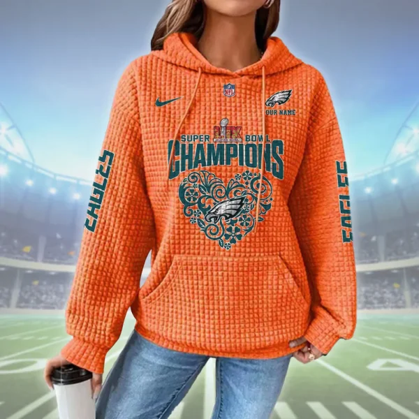 Philadelphia Eagles New Waffle Hoodies SPTNWH128 - Image 5