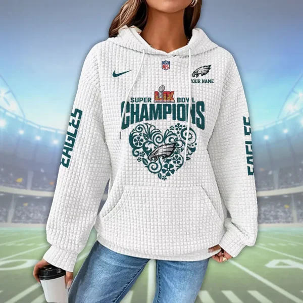 Philadelphia Eagles New Waffle Hoodies SPTNWH128 - Image 6