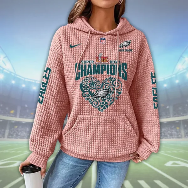 Philadelphia Eagles New Waffle Hoodies SPTNWH128 - Image 7