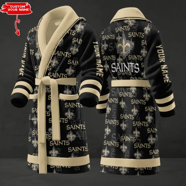 New Orleans Saints Luxurious Comfort Meets Sporty Style Bathrobe SPTBATHROBE141