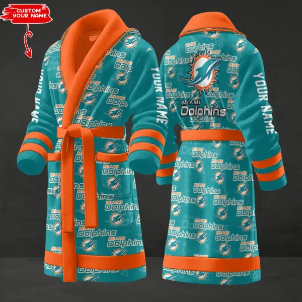 Miami Dolphins Luxurious Comfort Meets Sporty Style Bathrobe SPTBATHROBE142