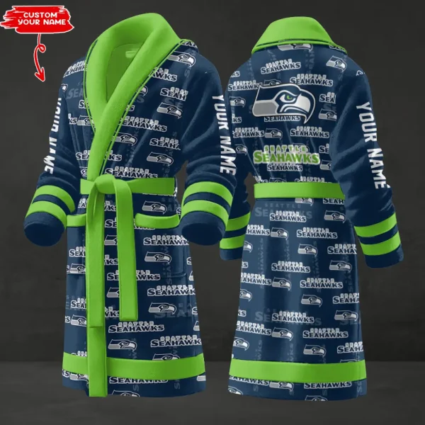 Seattle Seahawks Luxurious Comfort Meets Sporty Style Bathrobe SPTBATHROBE144