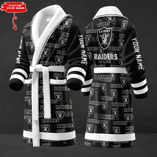 Las Vegas Raiders Luxurious Comfort Meets Sporty Style Bathrobe SPTBATHROBE151