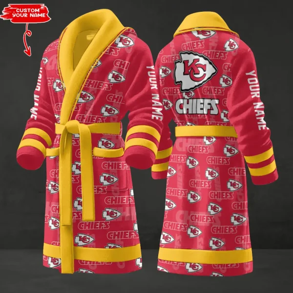 Kansas City Chiefs Luxurious Comfort Meets Sporty Style Bathrobe SPTBATHROBE152