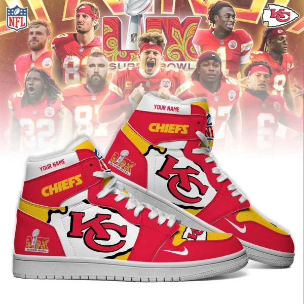 Kansas City Chiefs NFL Air Jordan 1 Sneakers BGAJ1S065 - Image 2