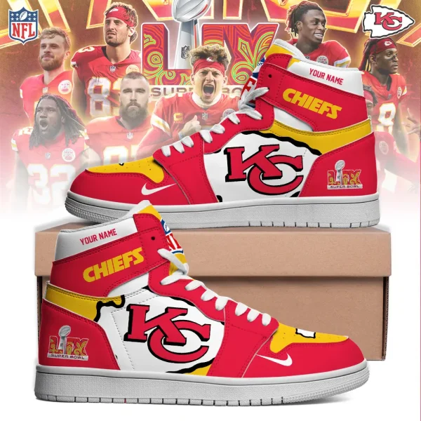 Kansas City Chiefs NFL Air Jordan 1 Sneakers BGAJ1S065